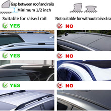 MONOKING 54 inches Cargo Racks, 2-Piece Universal Cross Rail Roof Rack, with 2 Extra Rubber Strips, Crossbars Existing Raised Side Rail with a Gap