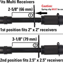 TowWorks 5/8" Trailer Hitch Locking Pin - Black Tow Hitch Receiver Lock with Anti-Rattle, fits Class III/IV Hitches with 2" and 2.5" Receivers, 79631