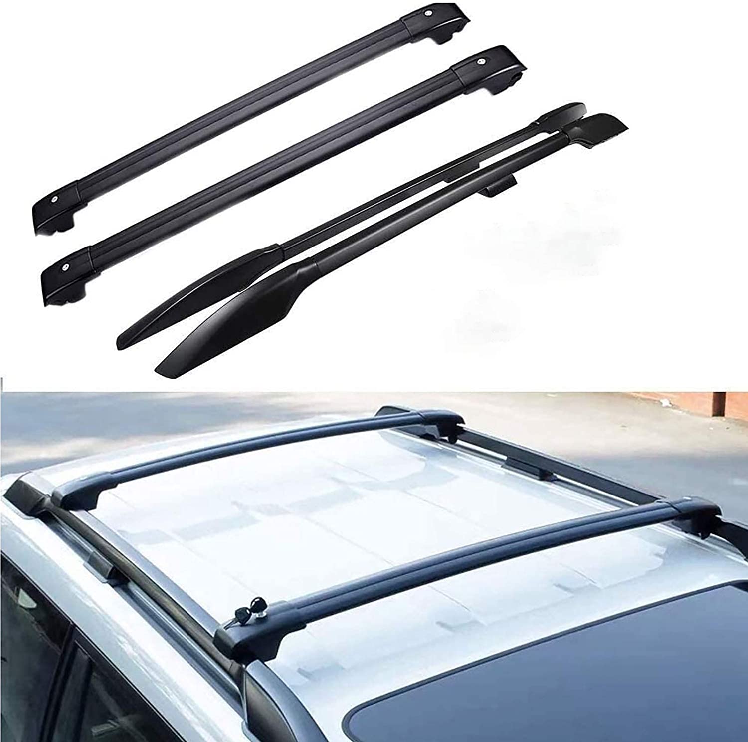 BUSUANZI Custom Aluminium Roof Rack Side Rails Bars Decoration for Land Cruiser Prado FJ150 2010-2020 Luggage Carrier Baggage Rack 4Pcs