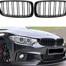 Fit 2012-2018 BMW 3 Series F30 F31 F35 Grille High Gloss BLACK Cool Bussiness Style Replacement Conversion Grill Sturdy ABS Easy To Install (Half Chrome-Gloss Black)