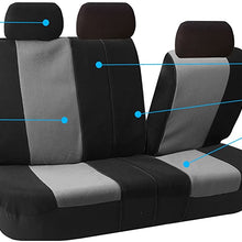 TLH Premium Fabric Seat Covers Full Set, Airbag Compatibal&Split Bench, Gray Color-Universal Fit for Cars, Auto, Trucks, SUV