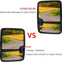 Perfit Zone 2007-2014 Silverado Towing Door Side Mirrors Power Heated LED Signal Lamps Passenger Right Side Driver Left Side Tow Mirror Pair Set