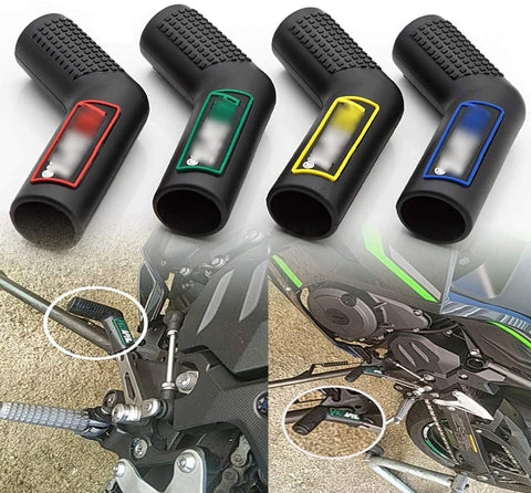 Motorcycle 4PC Shifter Shoe Protector Gas Rubber Shift Lever Gear Cover Motorbike Parts Universal Lever Protection Moto Accessories For Kawasaki Honda Yamaha(4 color)