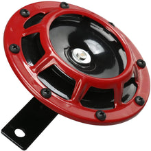 Novelbee 12V 110db Electric Super Horn with Bracket,High Tone and Low Tone Metal Twin Horn Kit for Boat,Car,Truck,Motorcycle (Red)