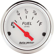 AUTO METER 1317 Arctic White Fuel Level Gauge