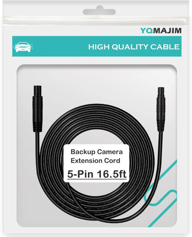 5 Pin Backup Camera Extension Cable,5 Pin 16.5 Ft Extension Cord for Dash Cam 5 Pin Camera Cable for Reverse Car Recorder Rear View Camera(16.5 FT)