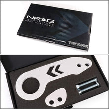 NRG Innovations TOW-110WT Lightweight Aluminum Rear Bumper Towing Tow Hook Ring Adapter + LED Keychain Flashlight