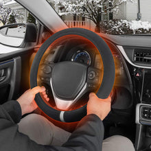Motor Trend SW2311 Gray WarmTouch 12v Heated Steering Wheel Cover – DC Powered Hand Warmer with Automated Thermostat, Universal Fit for Car Truck Van and SUV