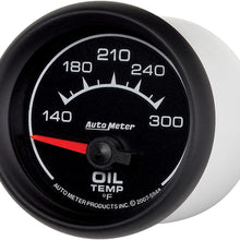 Auto Meter 5948 ES 2-1/16" 140-300 Degree F Short Sweep Electric Oil Temperature Gauge