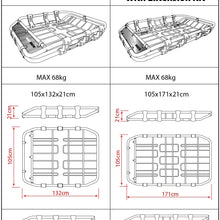 BUZZRACK Convoy / 52' x 41"x 8.5" Super Duty Roof Cargo Basket Luggage Carrier Rack with Wind Deflector