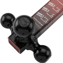 BUDDYSER 62004 Trailer Hitch Tri Ball Mount, Black Powder-Coated, Hollow Shank