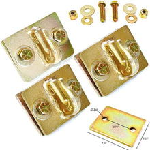 (Pack of 3) 5/16in Bolt On Grab Hook Mount with Backer Plate - Complete Hardware Included