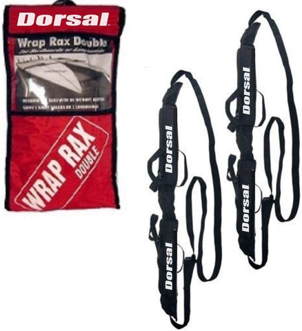 DORSAL Wrap-Rax Deluxe Double Soft Rack Pads and Straps - Surfboards and Longboards