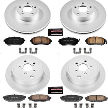 Power Stop CRK4079 Coated Brake Rotor & Ceramic Brake Pads- front & rear