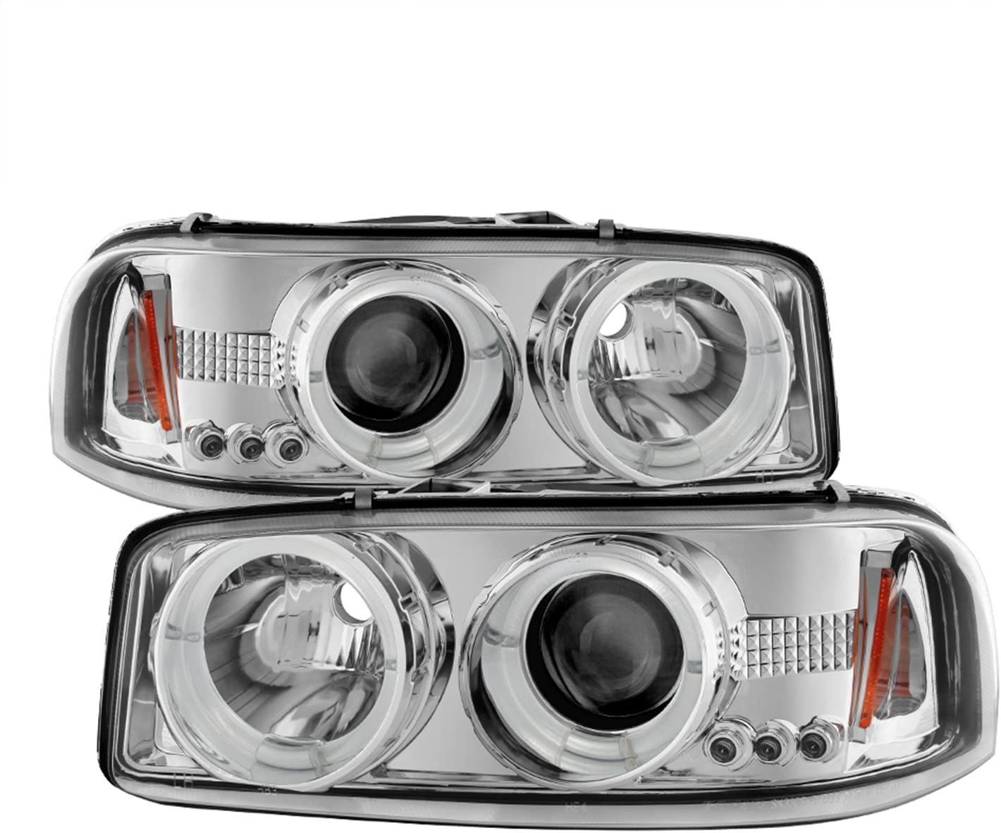 Spyder Auto 5009364 LED Halo Projector Headlights Chrome/Clear