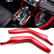 Xotic Tech Red Interior Gear Shift Knob Cover Decorative Trim for Honda Civic 10th Gen 2016 2017 2018 2019 2020 Automatic Transmission
