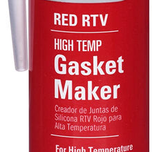 Permatex 81160 High-Temp Red RTV Silicone Gasket, 3 oz