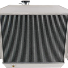 CoolingSky 3 Row Aluminum Radiator +Fan Shroud Combo &Thermostat Relay Kit for 1955-1957 Chevy Bel Air/Nomad/Del Ray /150 /210丨More V8 Cars