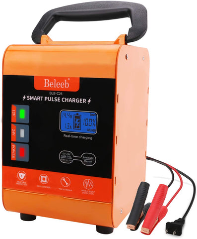 Beleeb Battery Charger Automotive 12V/20A 24V/10A Trickle Charger for Car Motorcycle Boat Marine Lawn Mower SLA ATV RV SUV Wet AGM Gel Cell Lead Acid Battery