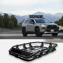 Stehlen 642167819219 Universal HD Sport Modular Steel Roof Rack Basket with Wind Fairing - Matte Black/Green