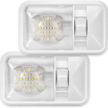 Kohree 12V Led RV Ceiling Dome Light RV Interior Lighting for Trailer Camper with Switch, White, 600 Lumens (Natural White 2-Pack)
