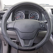 BDK SW-712-BK Motor Trend GripDrive Carbon Fiber and Leather Steering Wheel Cover – Universal Fit for 14.5"-15.5 Wheels