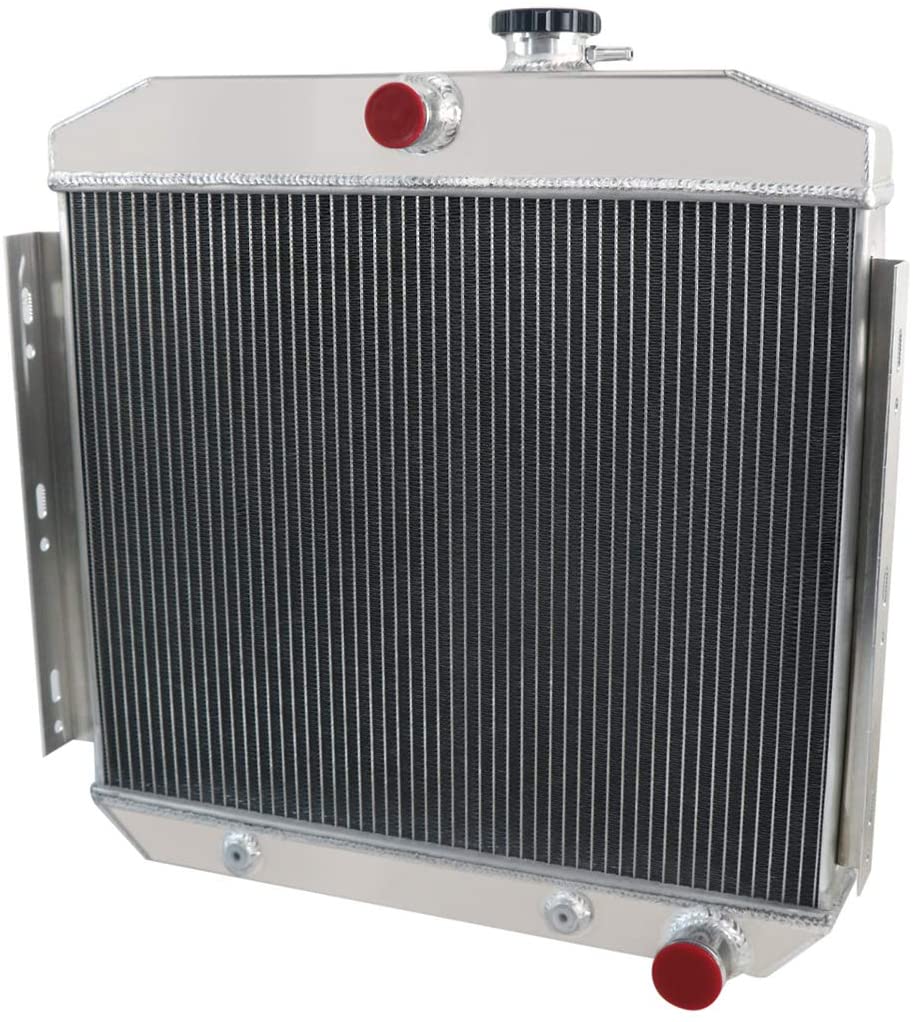 CoolingSky 3 Row Full Aluminum Radiator for 1955-1957 Chevy Bel Air/Del Ray/Nomad 150 210 6Cyl 8Cyl