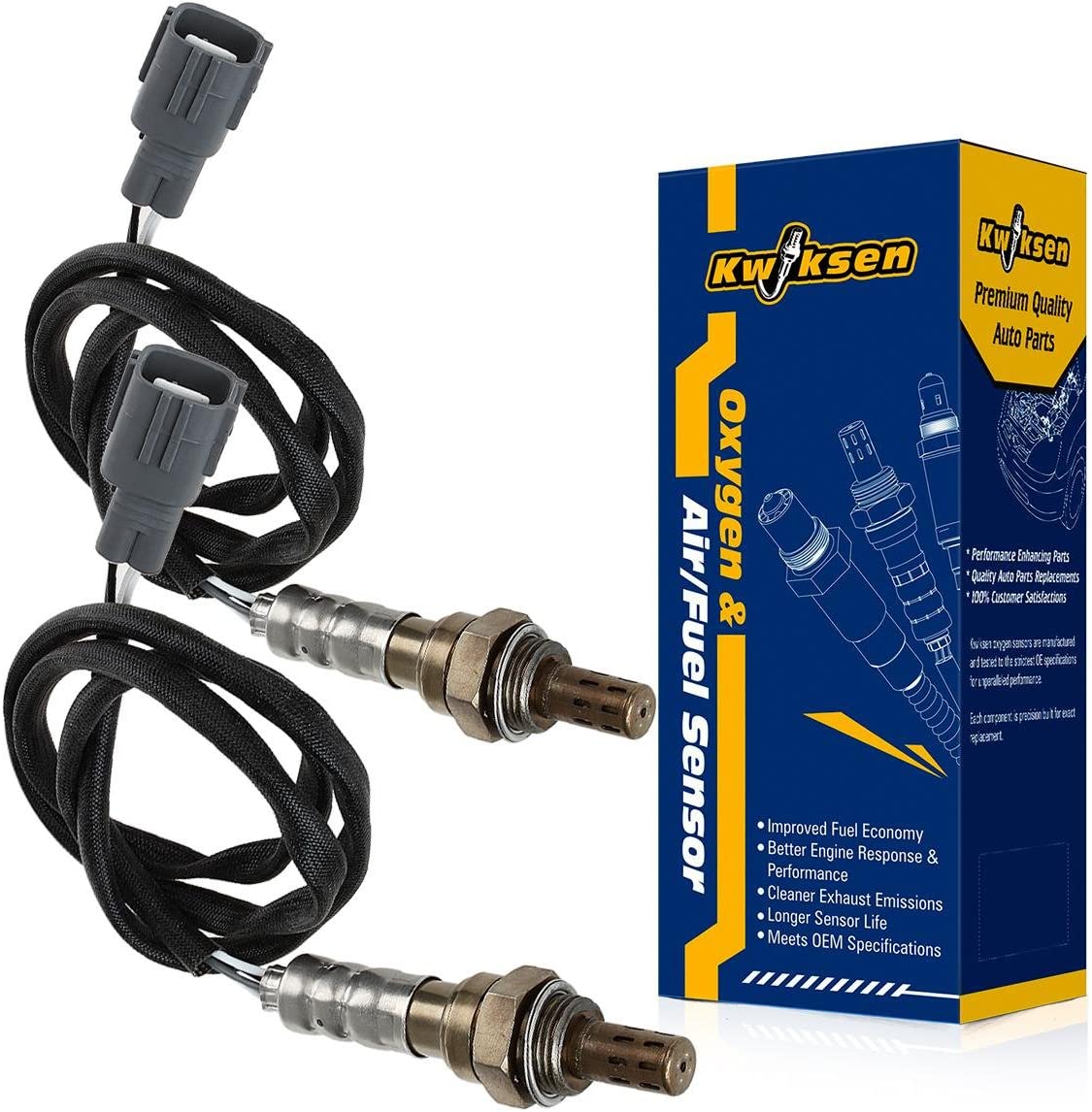 Kwiksen Downstream Left Right Oxygen Sensor O2 Sensor 2, 234-4048 Replacement for Toyota RAV4 2.0L 2001-2003 (Pack of 2)