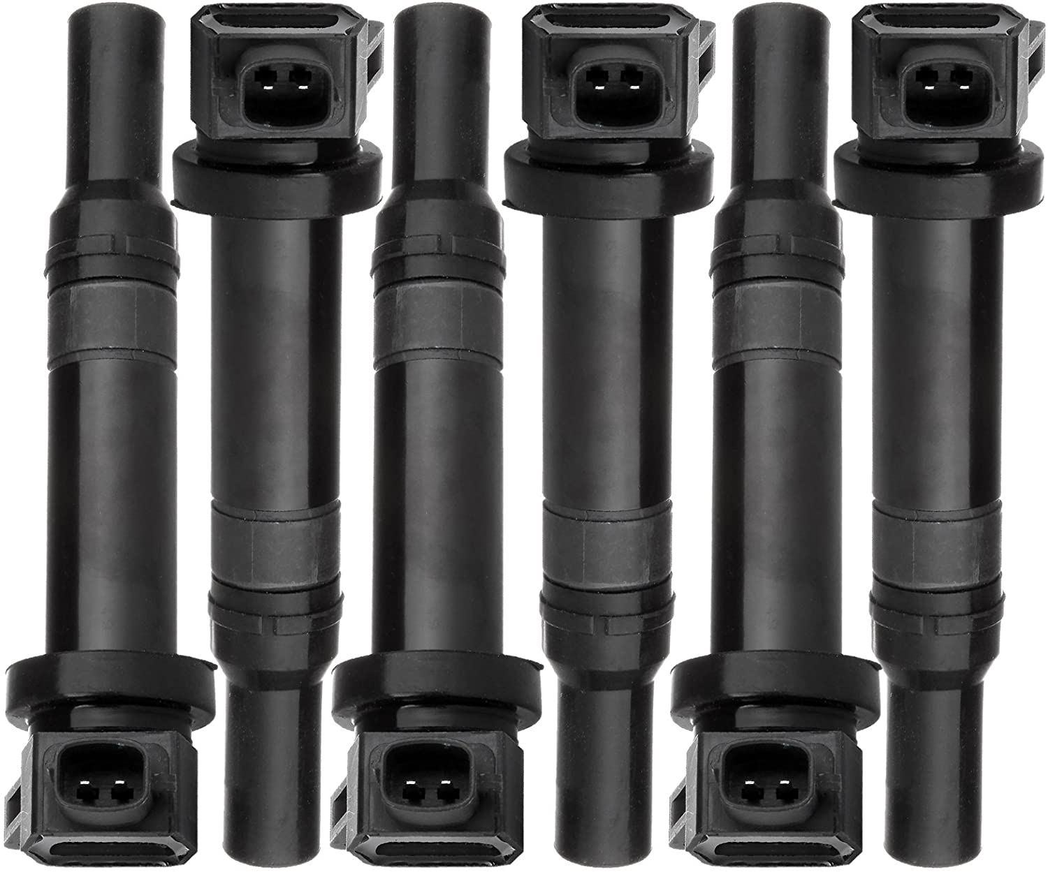 SCITOO 100% New 6pcs Ignition Coil Set Compatible with Hyundai Santa Fe Kia Magentis/Optima/Rondo 2007-2010 Automobiles Fit for OE: UF558 5C1624