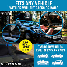 Rooftop Cargo Carrier Roof Bag XXL - 19 Cubic Feet Waterproof Car Top Carrier | Car Roof Cargo Carrier Works with OR Without Car Roof Rack - Rooftop Cargo Bag for Camping, Ski Trips and Vacations