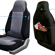 TLH Premium Fabric Seat Covers Full Set, Airbag Compatibal&Split Bench, Gray Color-Universal Fit for Cars, Auto, Trucks, SUV