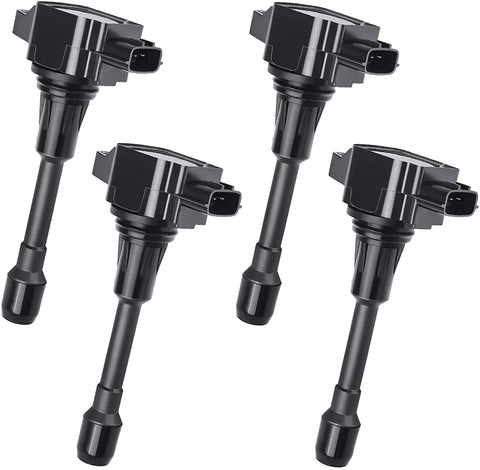Ignition Coils 4-Pack Compatible with 2007-2018 Nissan Versa Sentra Rogue Urvan Pathfinder NV200 NV350-2014-2015 Infiniti QX60 - L4 1.6L 1.8L 2.0L 2.5L
