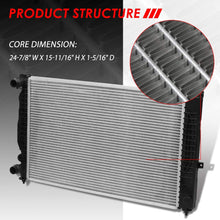 2192 OE Style Aluminum Core Cooling Radiator Replacement for VW Passat Audi A4 1.8L 2.8L MT 97-04