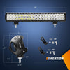 Nilight 20Inch 126W Spot Flood Combo Led Off Road Led Light Bar 2PCS 18w 4Inch Flood LED Pods With 16AWG Wiring Harness Kit-2 Lead, 2 Years Warranty