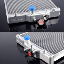 3 Row 52mm Aluminum Cooling Racing Radiator Stop Leak Compatible For Honda Civic 1992-2000 EK EG D15 D16 In/Out 28mm 1993 1994 1995 1996 1997 1998 1999