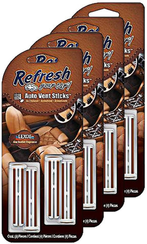 Lexol Leather Air Freshener Pack with 4 x Leather Vent Sticks (4)