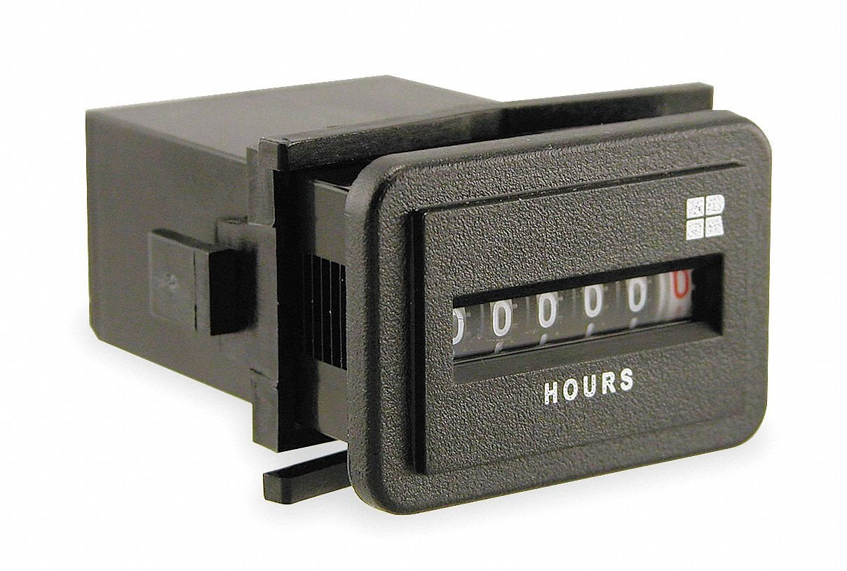 Hour Meter, AC Quartz, Polymer, Flush