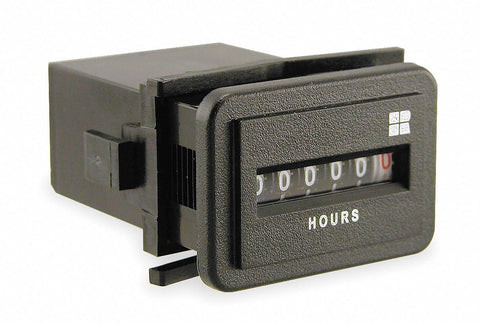 Hour Meter, AC Quartz, Polymer, Flush