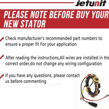 JETUNIT Stator 9amp 4 Cyl For Johnson Evinrude 120hp-140hp 1988-2001 V4 Loopers 763769 583410 173-3410