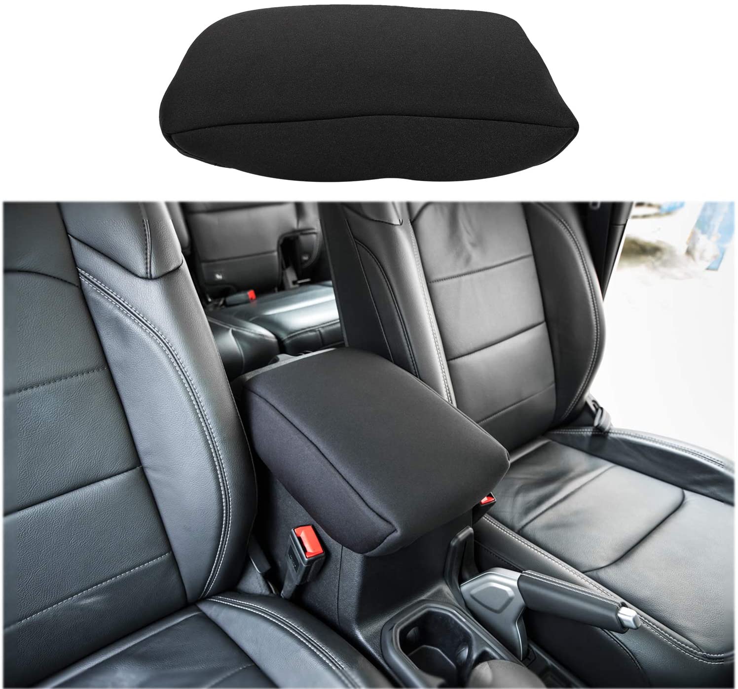 Yoursme Neoprene Center Console Cover Armrest Protector Cushion Waterproof Black for 2018 Jeep Wrangler JL & Unlimited