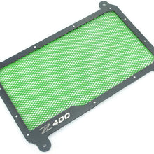 QIDIAN Motorcycle Aluminum Radiator Guard Grill Cover Protector fit for Kawasaki Z400 Radiator Shrouds (red)