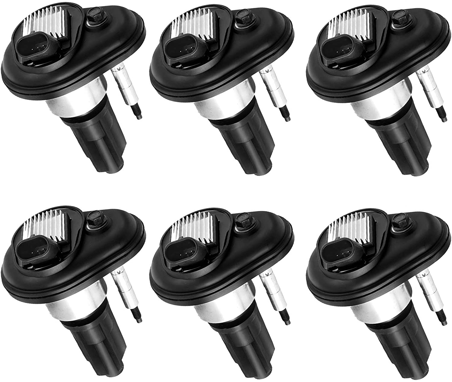 NPAUTO Ignition Coils Compatible with 2002 2003 2004 2005 2006 Chevy Trailblazer Colorado GMC Canyon Envoy XL XUV Isuzu Ascender Oldsmobile Bravada, UF-303 C1395, Pack of 6