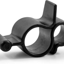 Camco Black Standard Awning Clip for Rope Light - Slides into Awning Roller Bar Channel to Create a Convenient Hook | Two Hanging Positions | Holds Party Lights, RV Lights, String Lights - (42708)