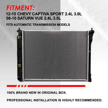 13057 Factory Style Aluminum Cooling Radiator Replacement for 08-15 Chevy Captiva Sport/Saturn Vue 2.4L/3.5L AT