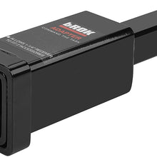 bROK Products 32935 1-1/4" to 2" Receiver Adapter, 6" Length, Black Powdercoat