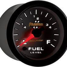 Auto Meter 7510 Phantom II 2-1/16" Universal Stepper Full Sweep Fuel Level Programmable Empty - Full Range Gauge
