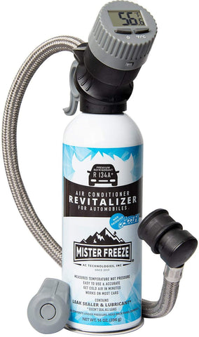 Mr. Freeze Car AC Recharge Kit and Leak Sealer with r134a Refrigerant and Wireless Digital Temperature Sensor - Recharge Your Car's AC System Yourself with AccuFill Technology - 14oz