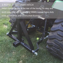 hikotor Heavy Duty 3 Point 2 Inch Receiver Drawbar Hitch Adapter Subcompact Trailer and Farm Equipment Replacement for BX Kubota John Deere LM25H WLM Tractor NorTrac Kioti Yanmar Cat