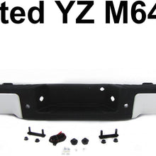 REAR BUMPER PAINTED YZ M6466A OXFORD WHITE FULL ASSY WITH SENSOR HOLE FO1103167