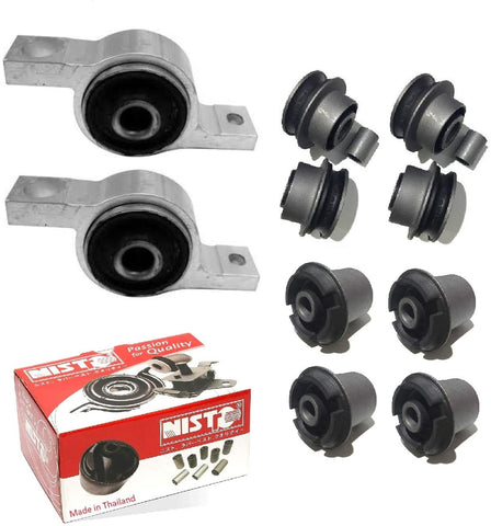 NISTO Suspension 10 Front Upper Lower Control Arm Bushing For 2006-2012 Lexus IS350 GS350 GS450H GS460 2WD
